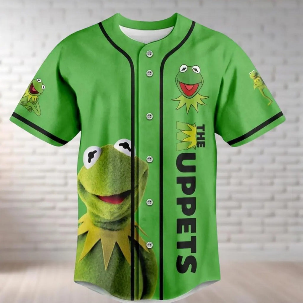 The Muppets Kermit The Frog Green Baseball Jersey