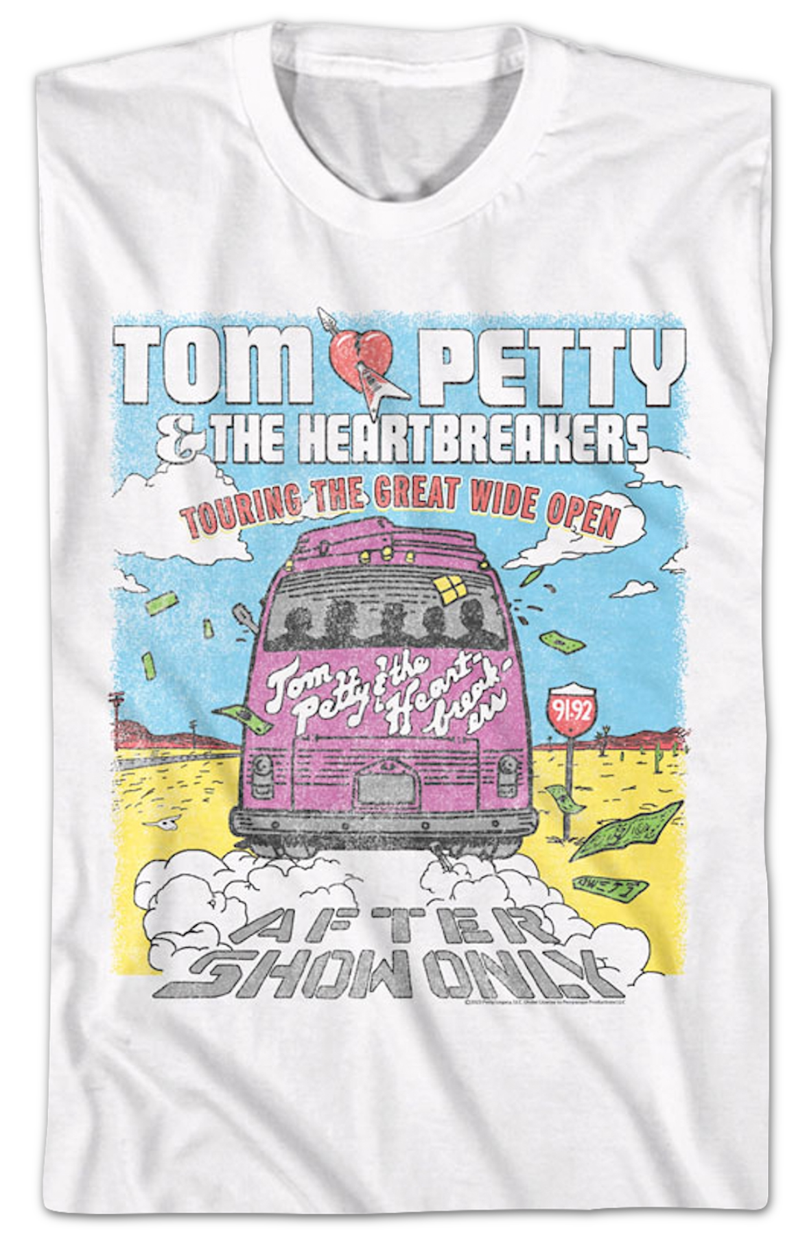 Touring Great Wide Open Tom Petty & Heartbreakers T-Shirts