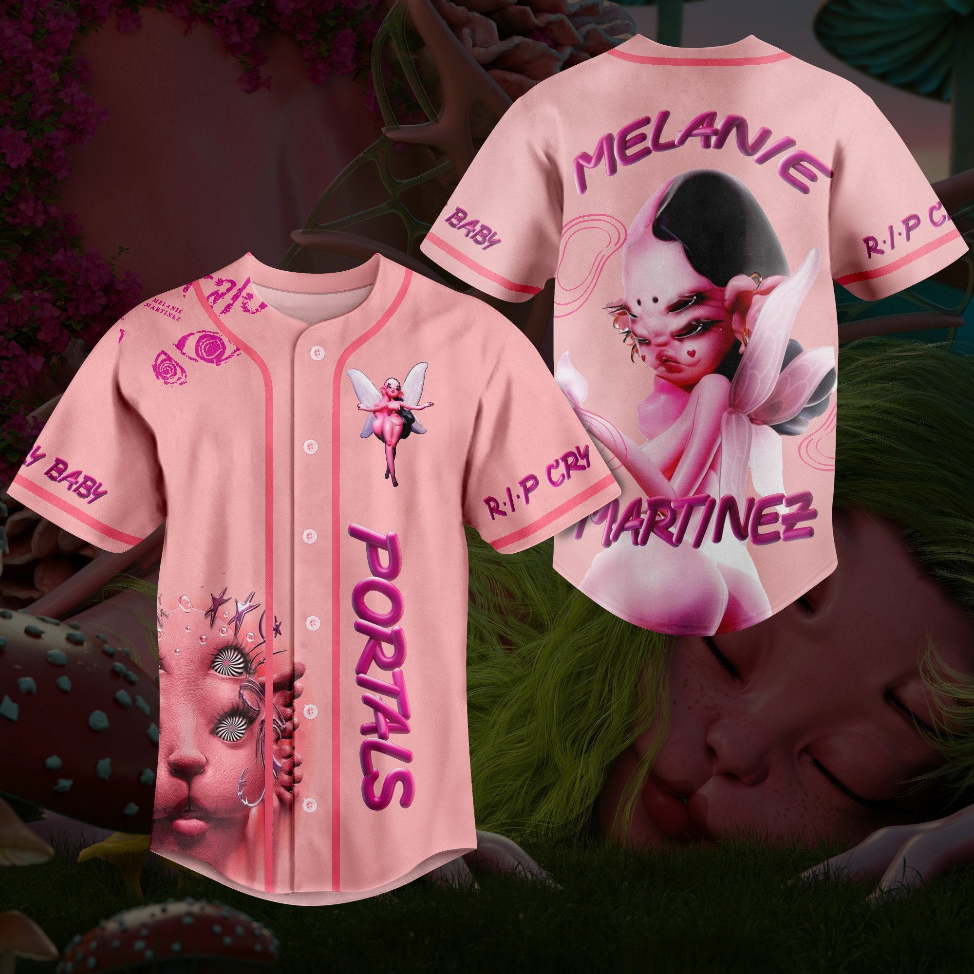 Unique &amp; Weird Melanie Martinez Music Pink Baseball Jersey