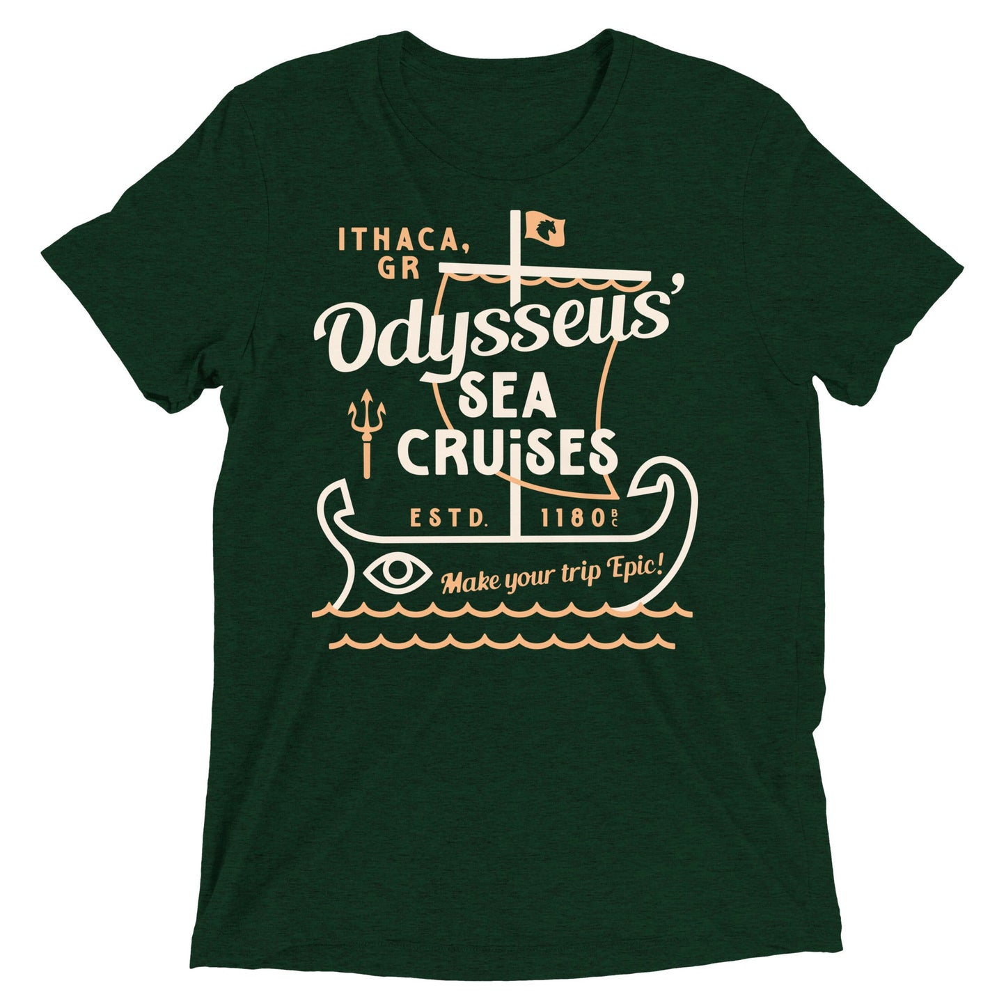 Odysseus Sea Cruises Men's Tri-Blend Tee