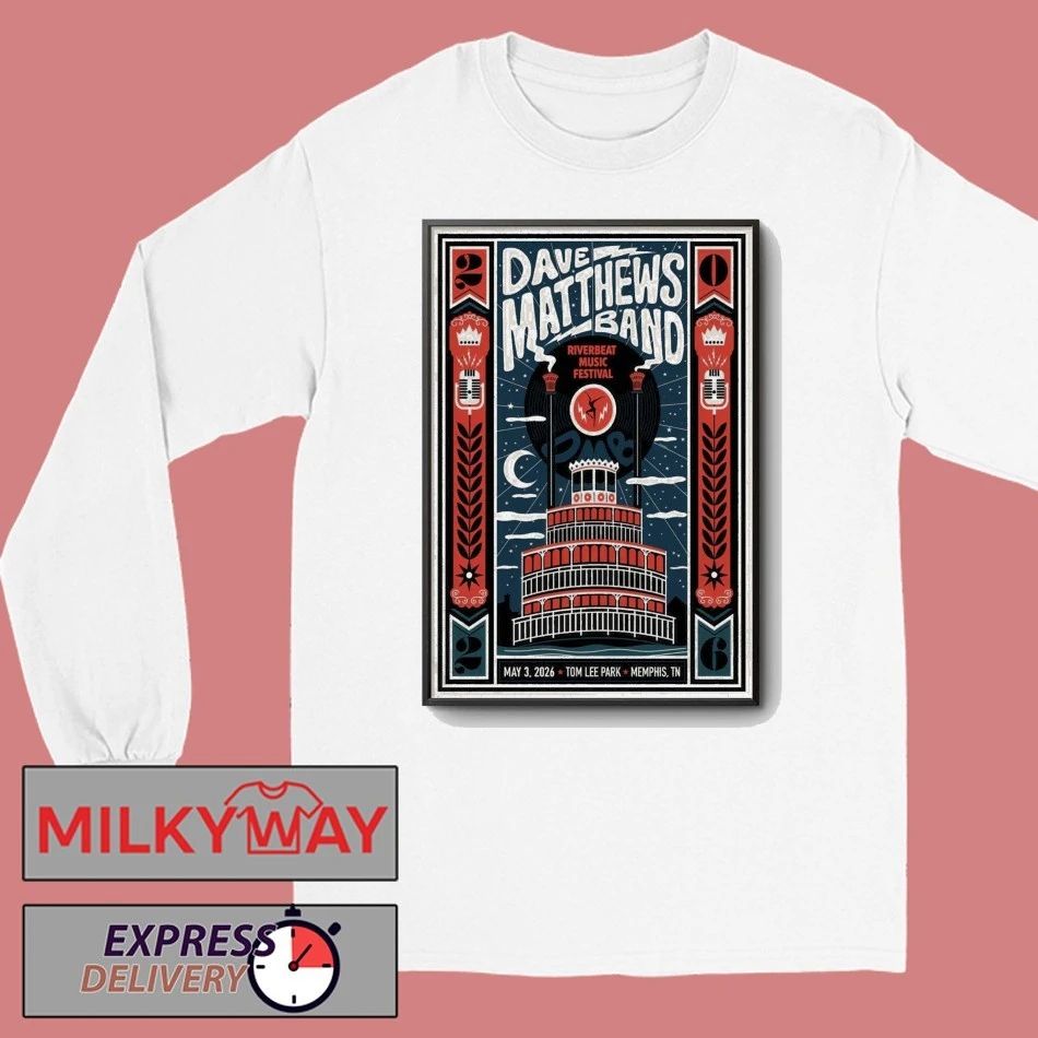 Dave Matthews Band May 3 2026 Tom Lee Park, Memphis TN Poster shirt