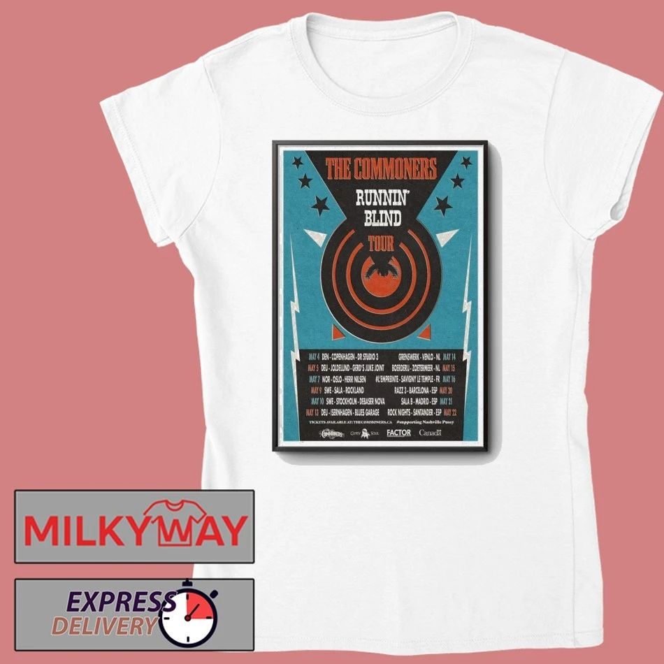 The Commoners May 2026 Poster Runnin Blind Tour shirt