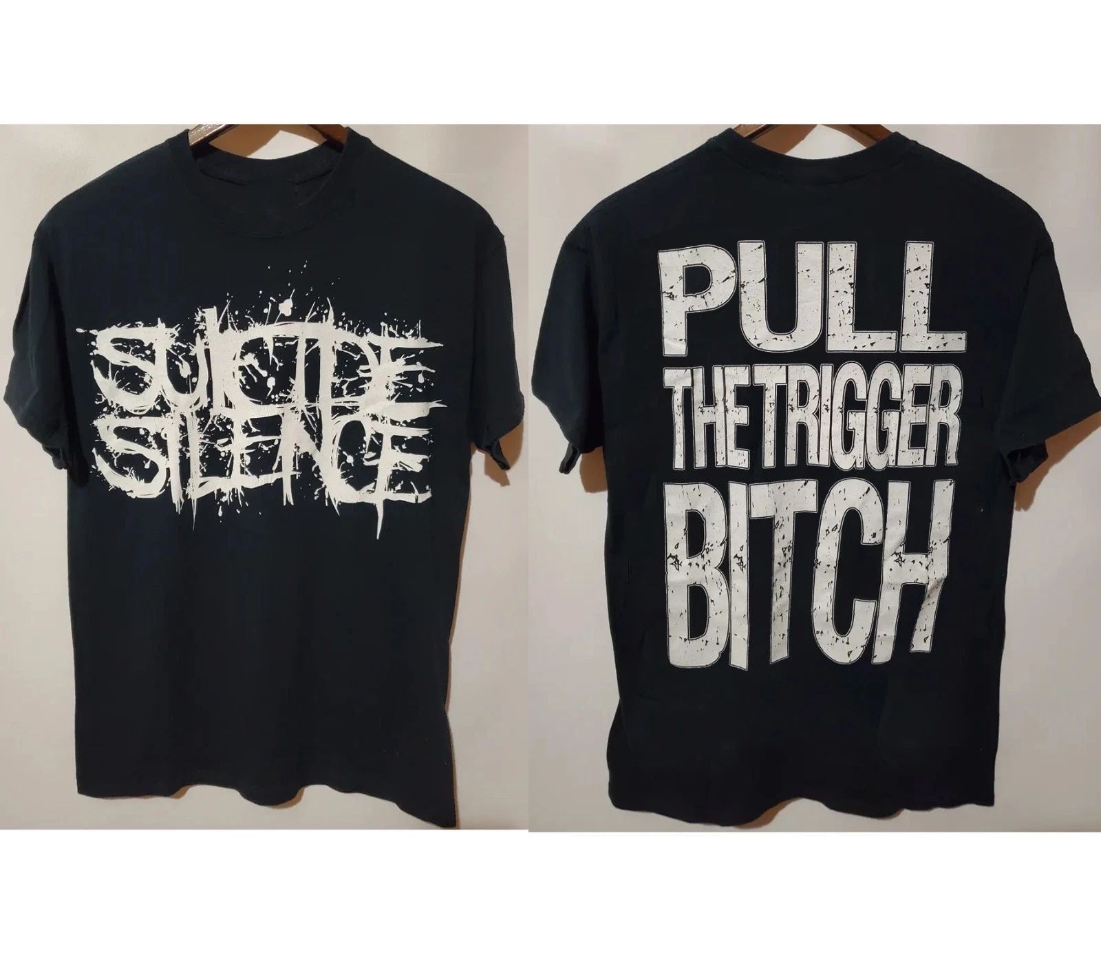 Suicide Silence Pull Trigger Btch Band American Tee Unisex T-shirt, Sweatshirt, Hoodie (1)