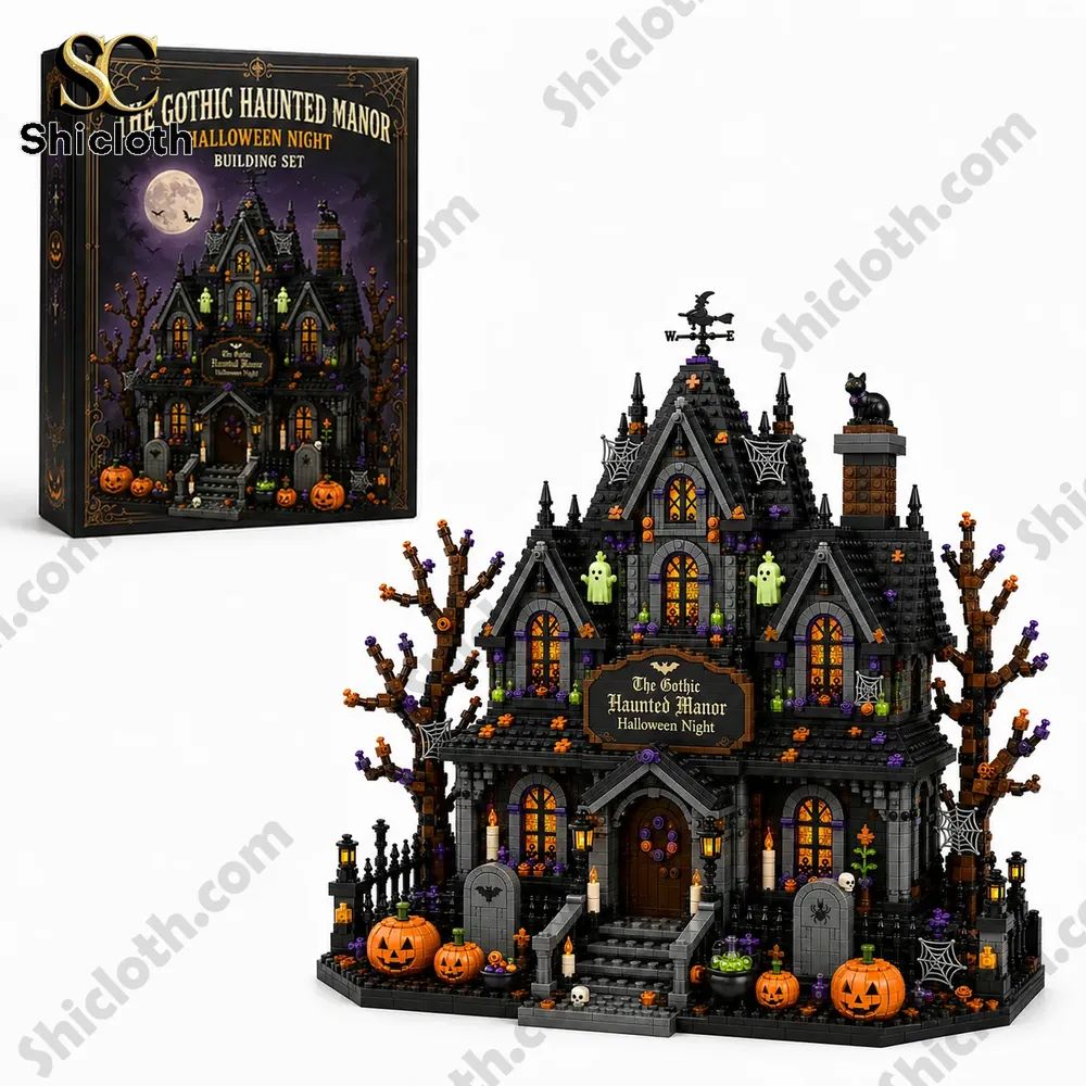 The Gothic Haunted Manor Halloween Night Building Brick Set