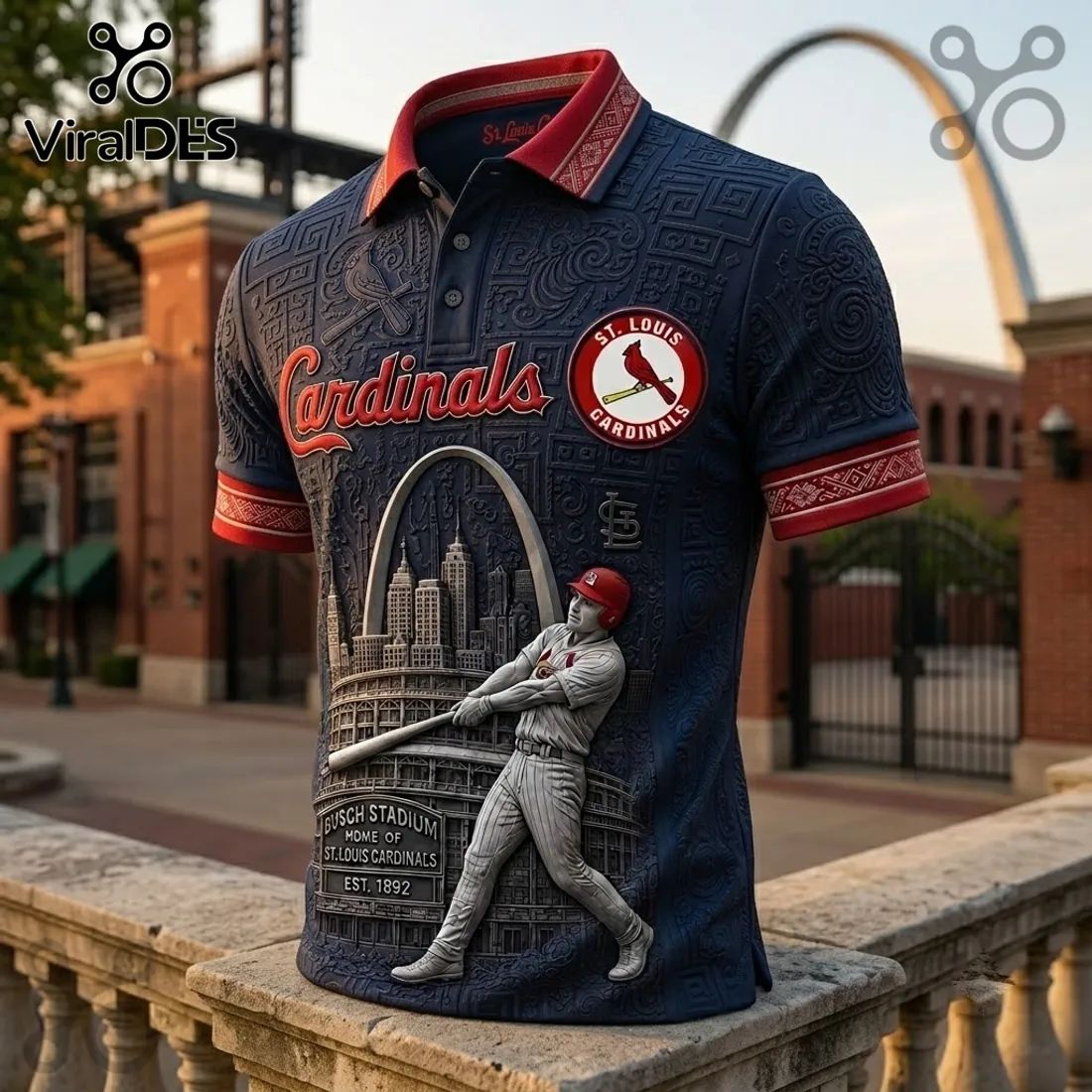 St. Louis Cardinals Busch Stadium Polo Shirt