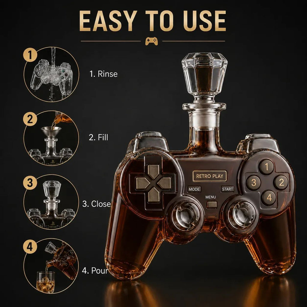 Retro Gaming Controller Whiskey Botlte