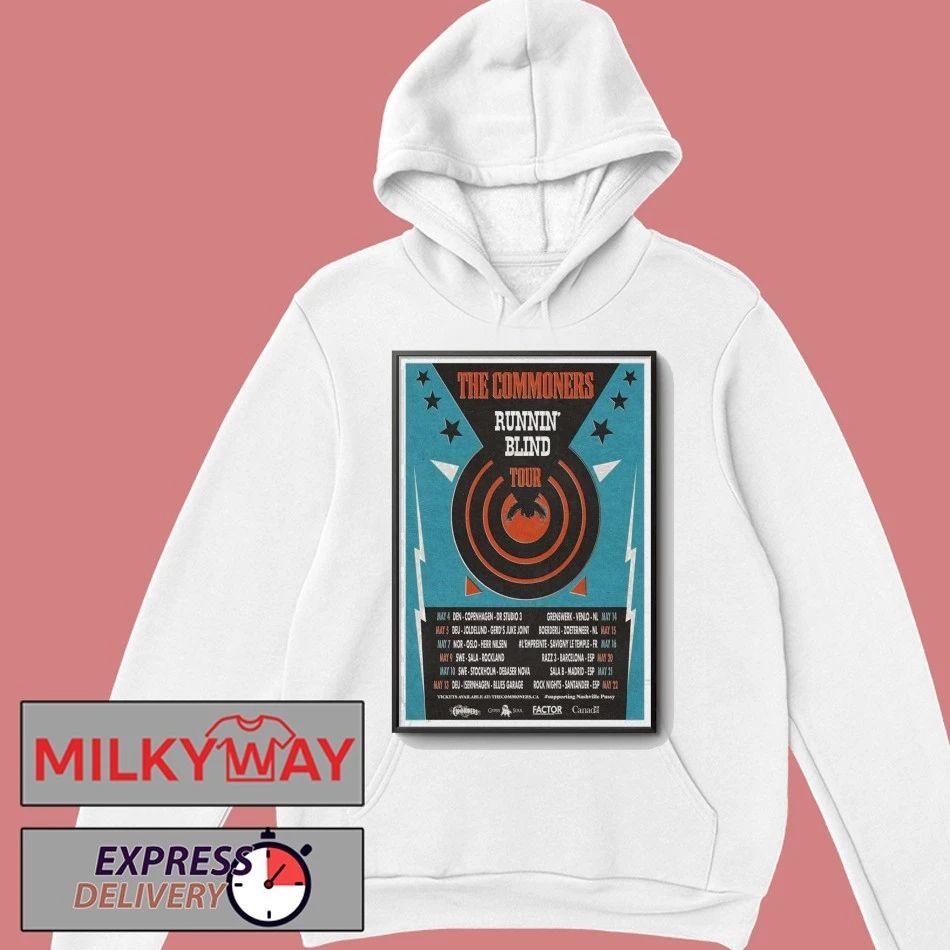 The Commoners May 2026 Poster Runnin Blind Tour shirt