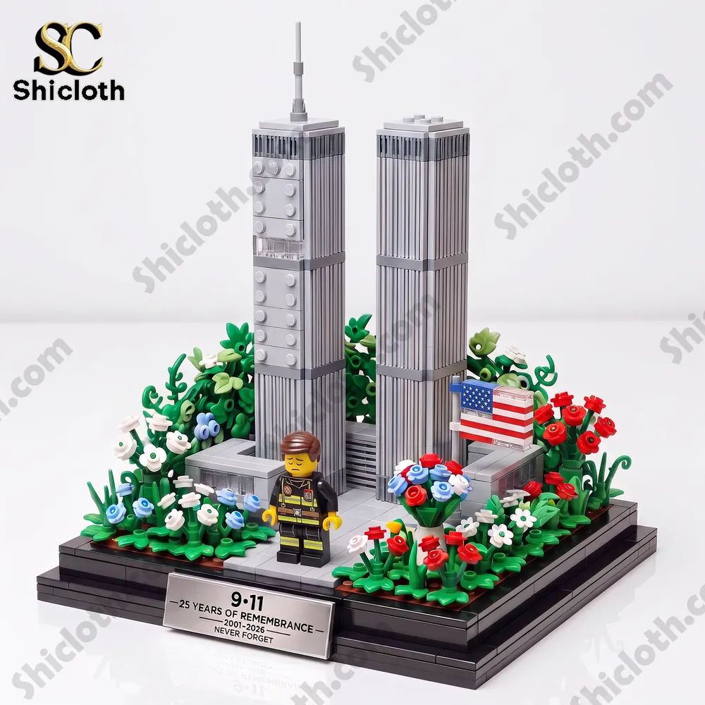 Never Forget 9-11 25 Years of Remembrance 2001-2026 Building Brick Sets