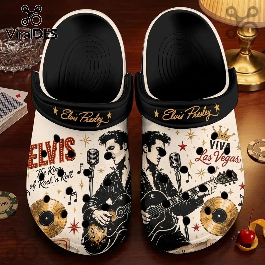 Elvis Presley Viva Las Vegas Crocs Clogs