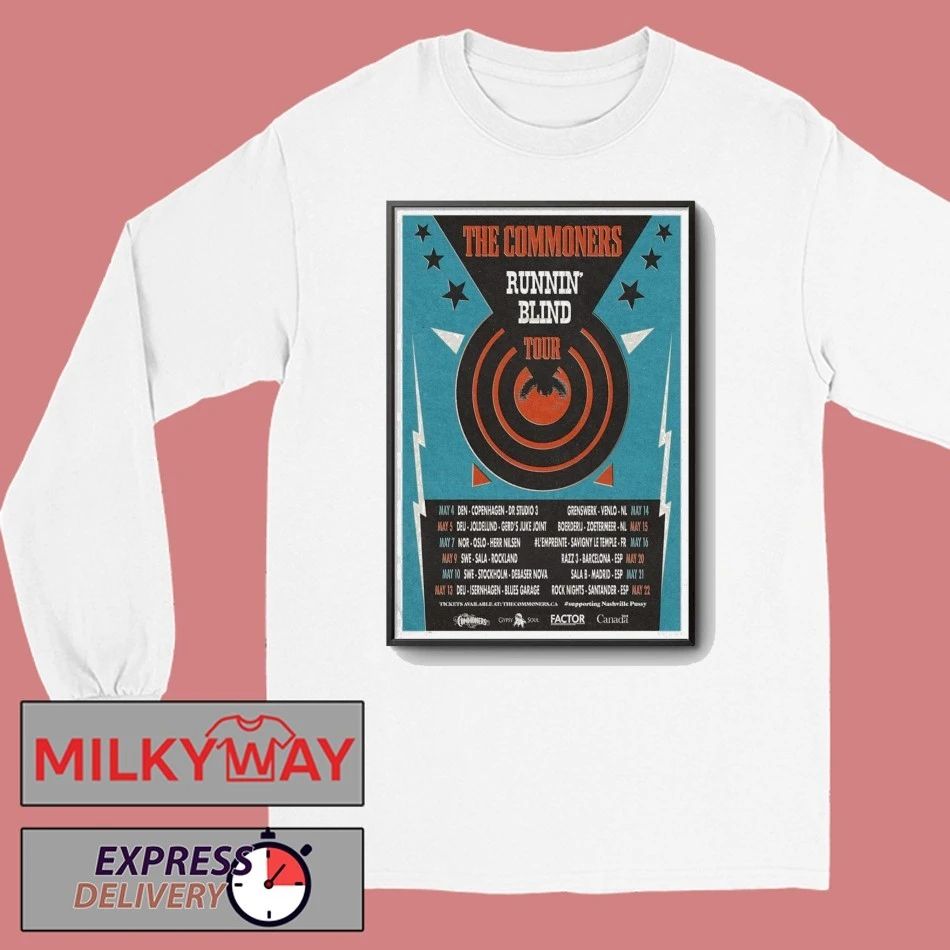The Commoners May 2026 Poster Runnin Blind Tour shirt