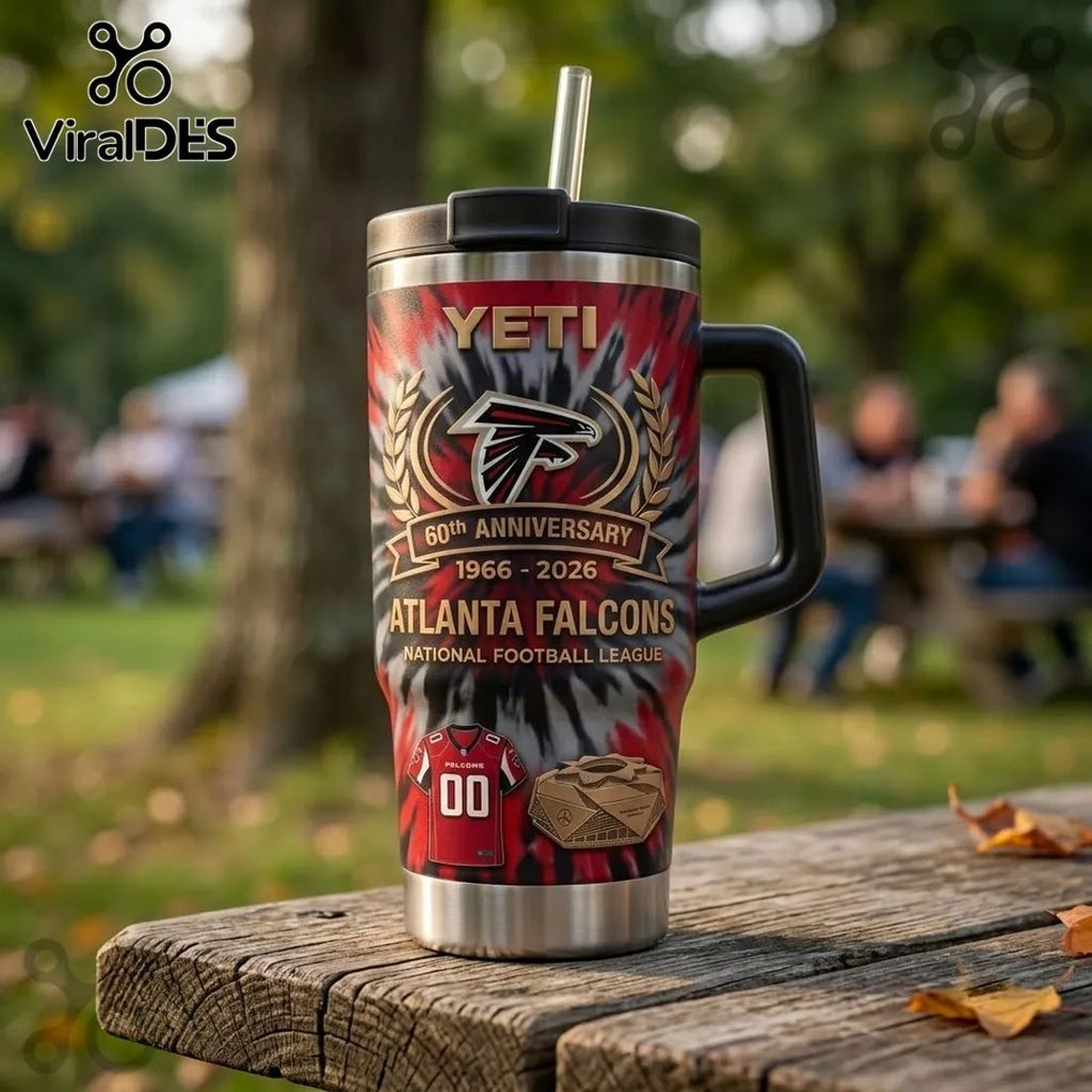 Atlanta Falcons 60th Anniversary YETI Tumbler 40oz