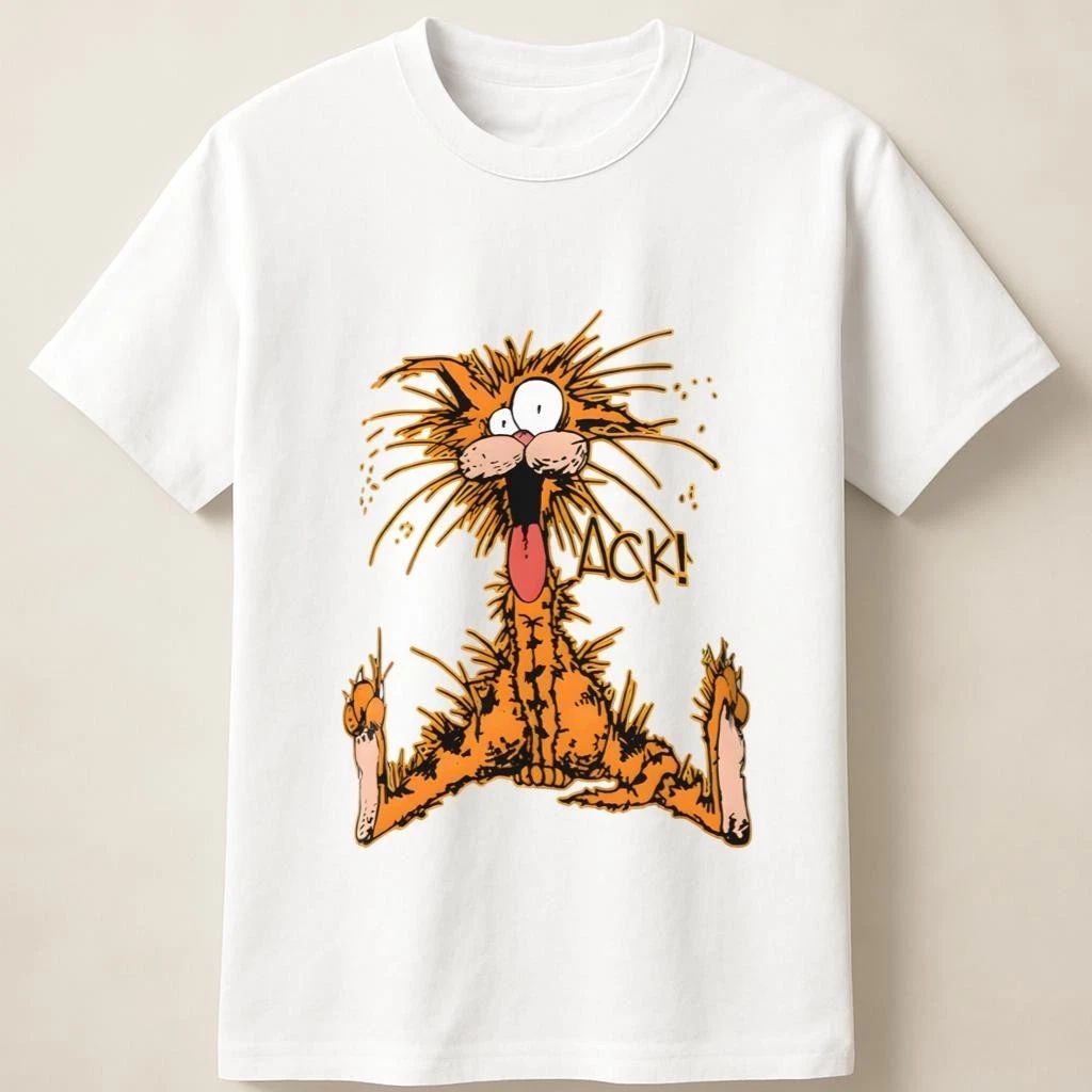Bill Cat Cartoon Comic Character Ack Pose Art Tee Unisex T-shirt, Sweatshirt, Hoodie (1)