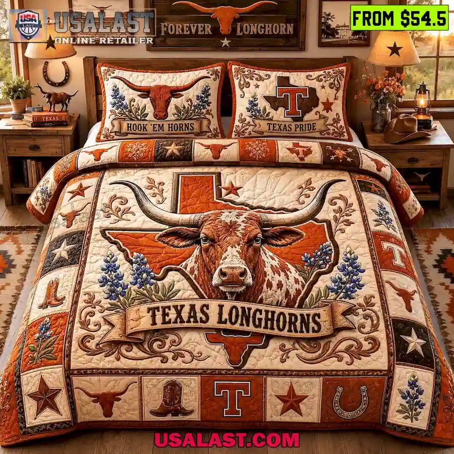 Texas Longhorns Texas Pride Quilt Bedding Set