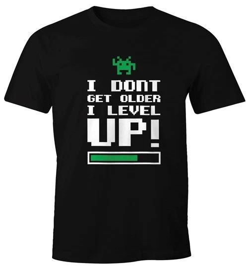 Men's T-Shirt I don't get older I level up Fun Shirt Moonworks® Unisex T-shirt, Sweatshirt, Hoodie, Long Sleeve Tee (Image 1)