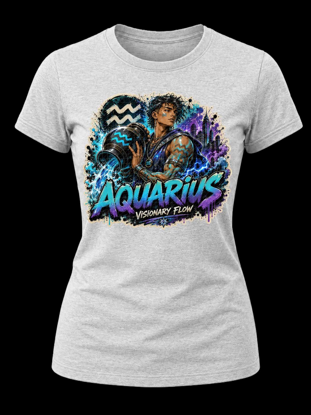 Aquarius Visionary Flow Zodiac Shirt