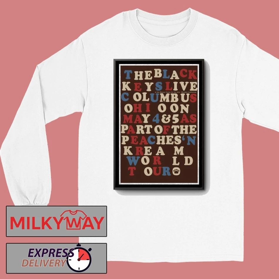 The Black Keys May 4-5, 2026 Mershon Auditorium Columbus, OH Poster shirt