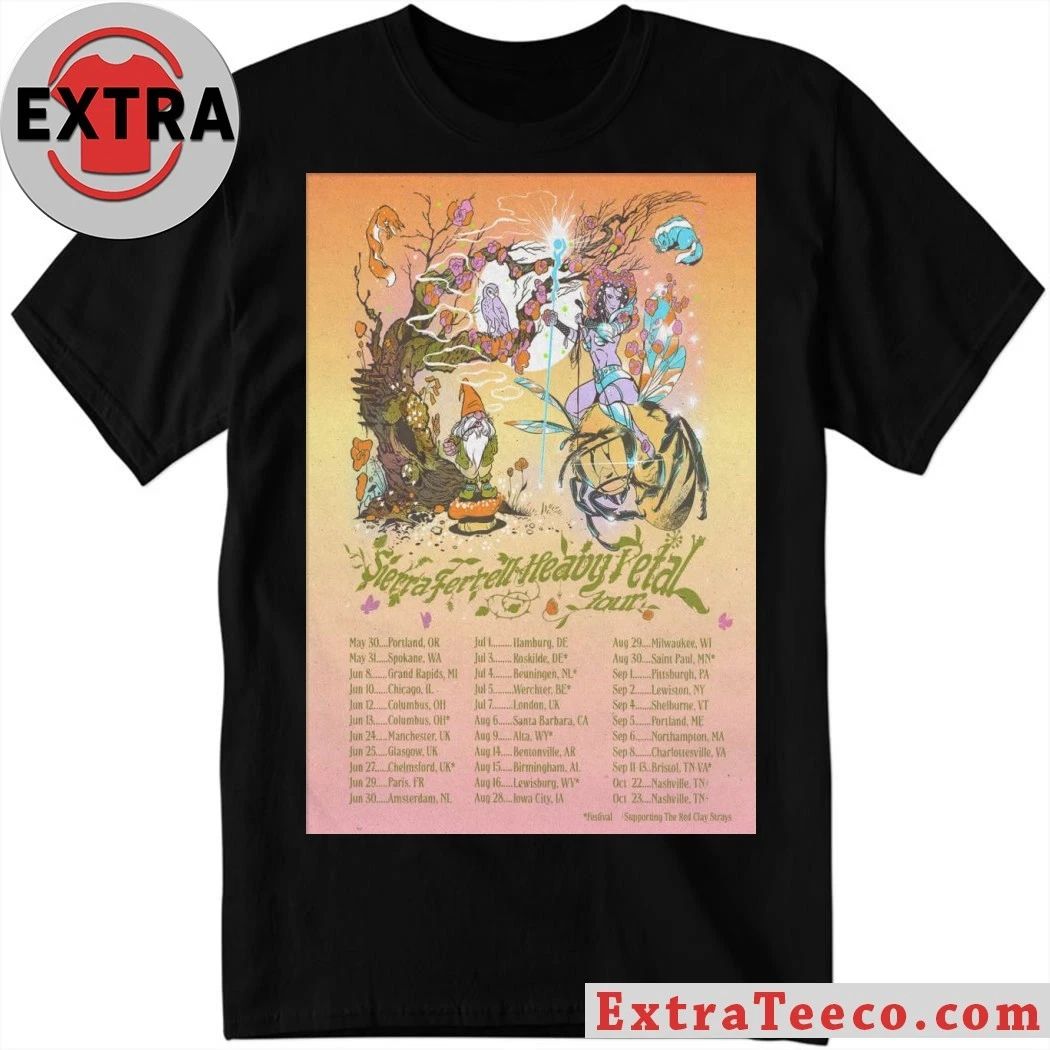 Sierra Ferrell 2026 Heavy Petal Concert Poster Tee Unisex T-shirt, Sweatshirt, Hoodie (1)