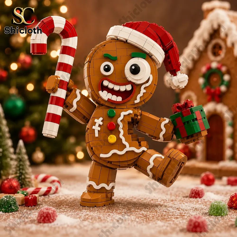 Wacky Gingerbread Building Brick Set
