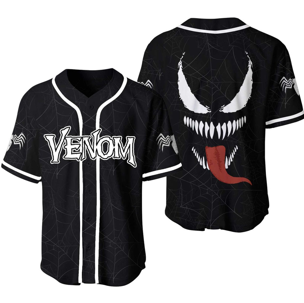 Strike Out in Style with the Venom Baseball Jersey Shirt - Premium Design for Ultimate Performance! - Bafud