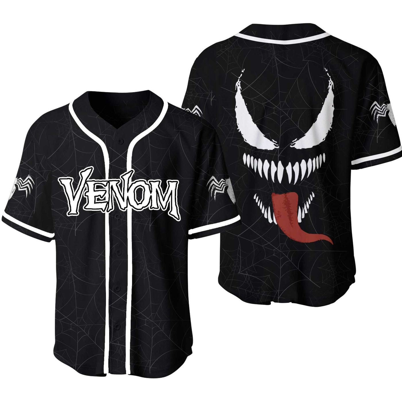 Strike Out in Style with the Venom Baseball Jersey Shirt - Premium Design for Ultimate Performance! - Bafud