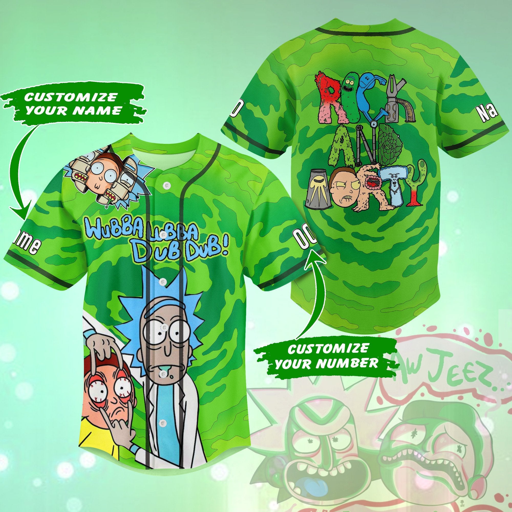 Weird &amp; Unique Design Rick &amp; Morty Custom Baseball Jersey