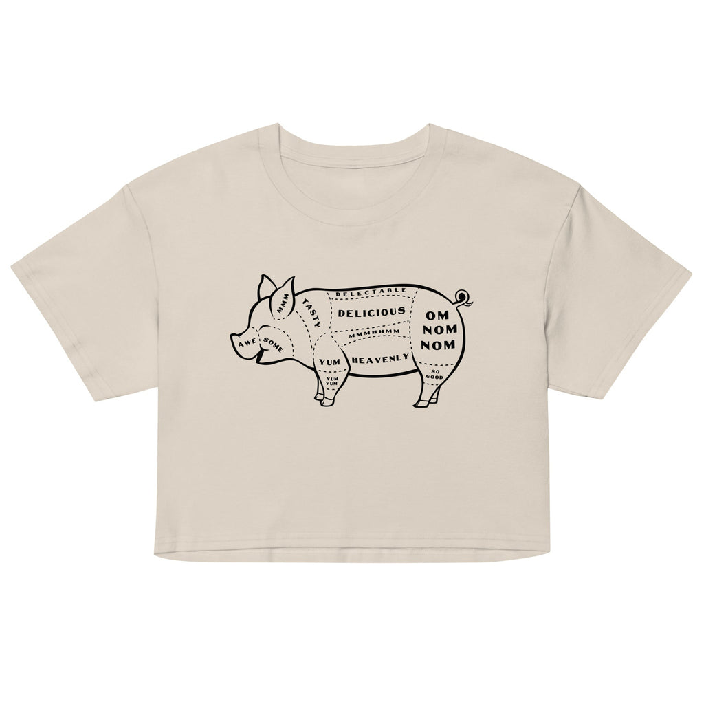 Tasty Pig Cuts Women's Crop Tee