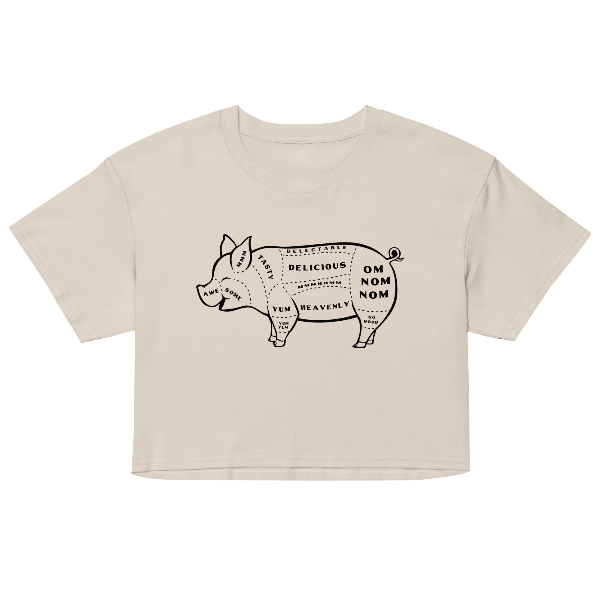 Tasty Pig Cuts Women's Crop Tee
