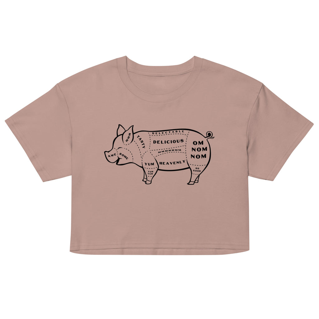 Tasty Pig Cuts Women's Crop Tee