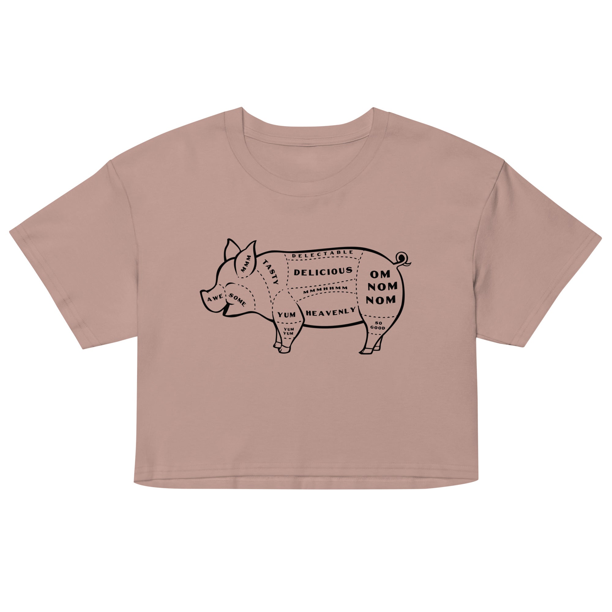 Tasty Pig Cuts Women's Crop Tee