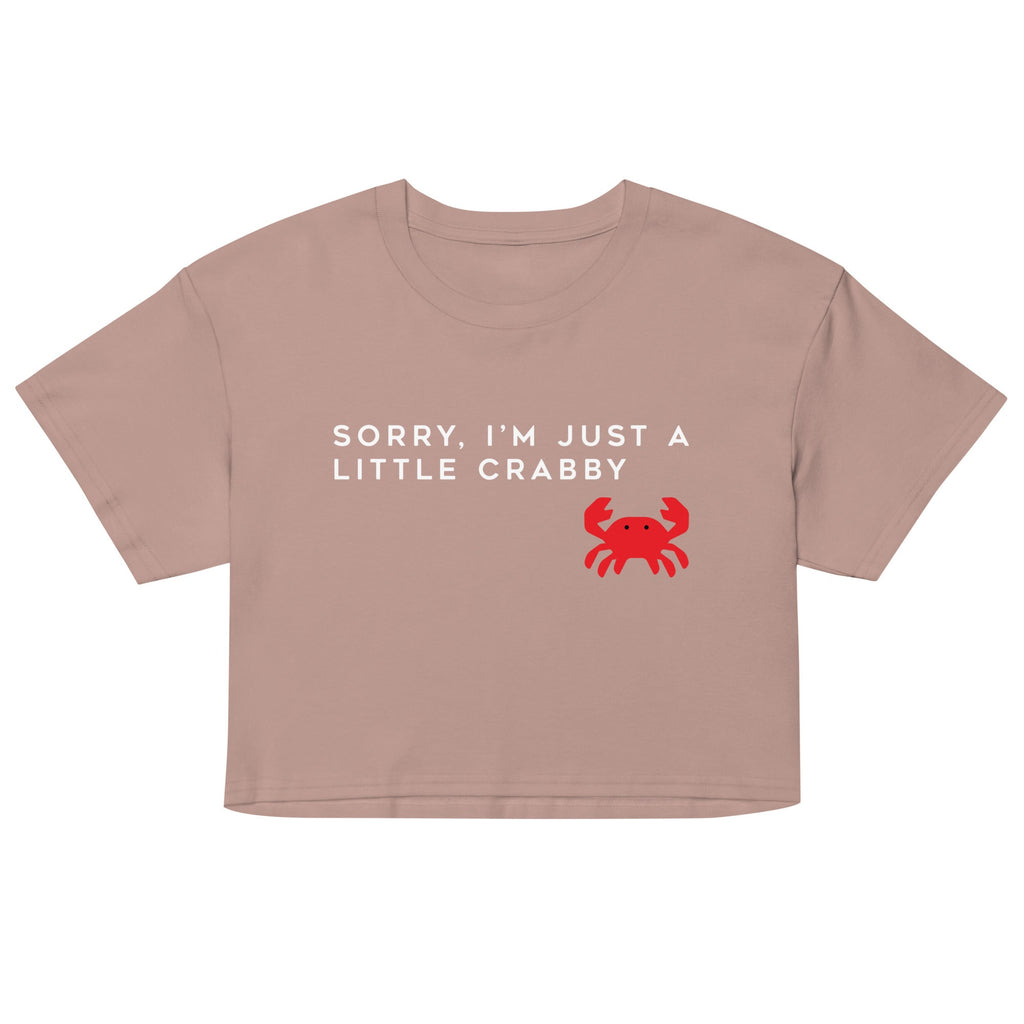 Sorry, I'm Just A Little Crabby Women's Crop Tee