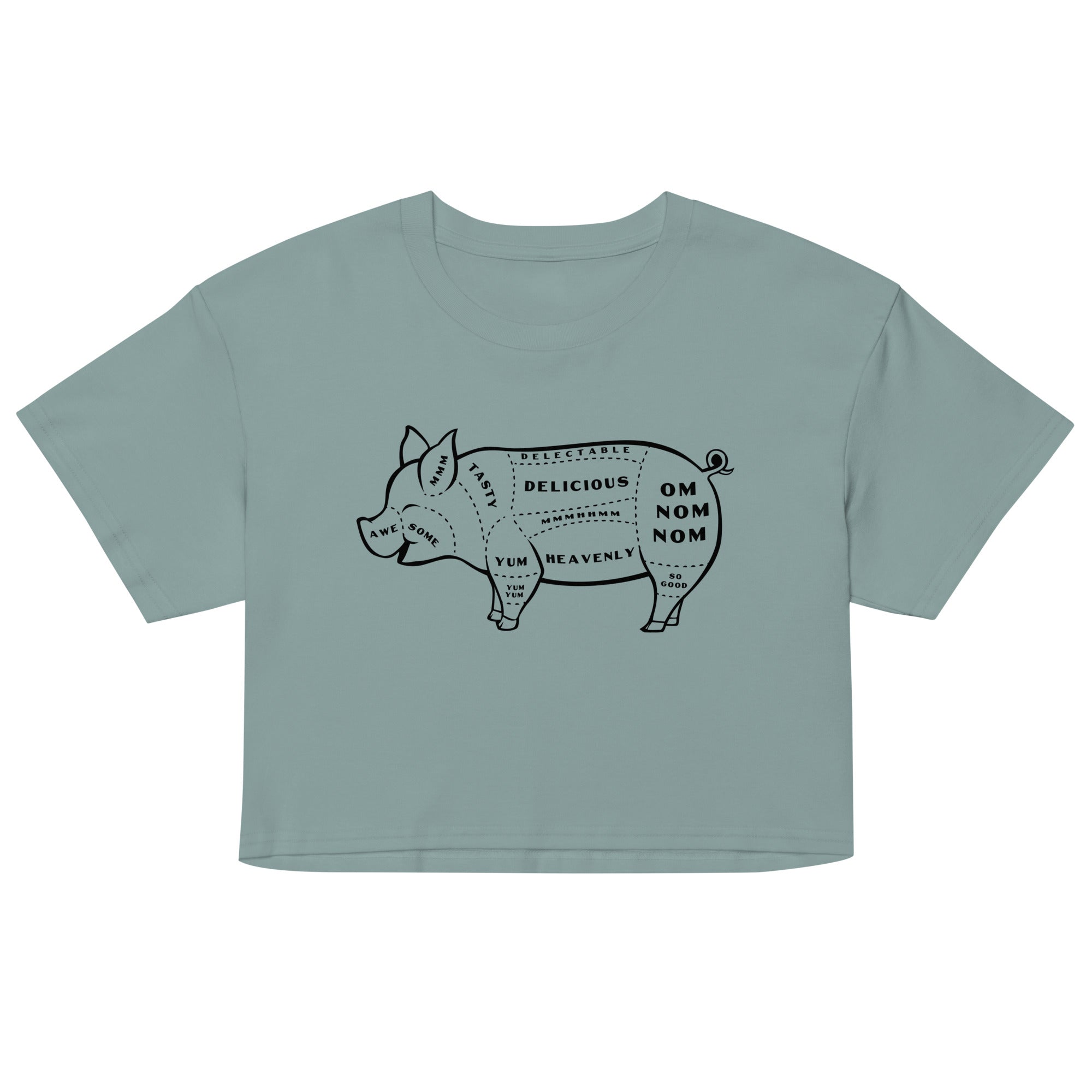 Tasty Pig Cuts Women's Crop Tee