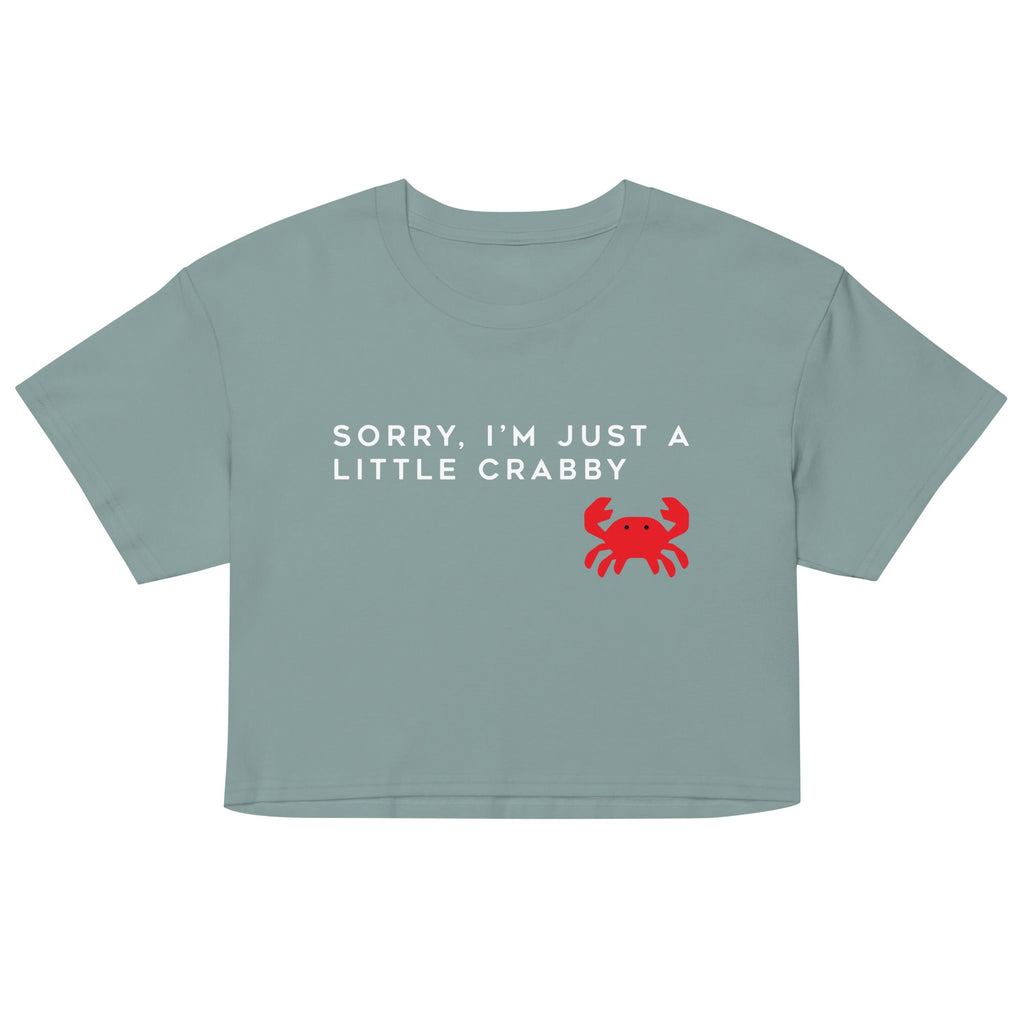 Sorry, I'm Just A Little Crabby Women's Crop Tee