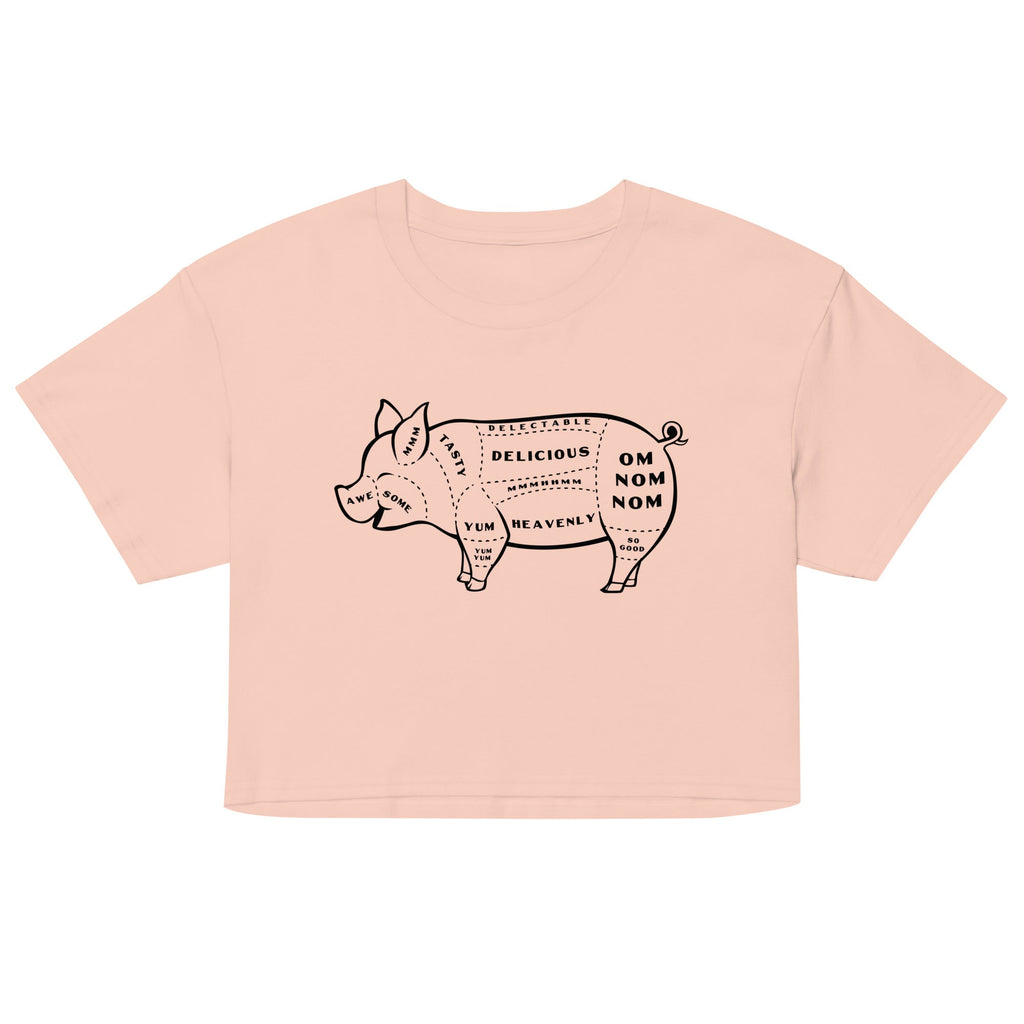 Tasty Pig Cuts Women's Crop Tee