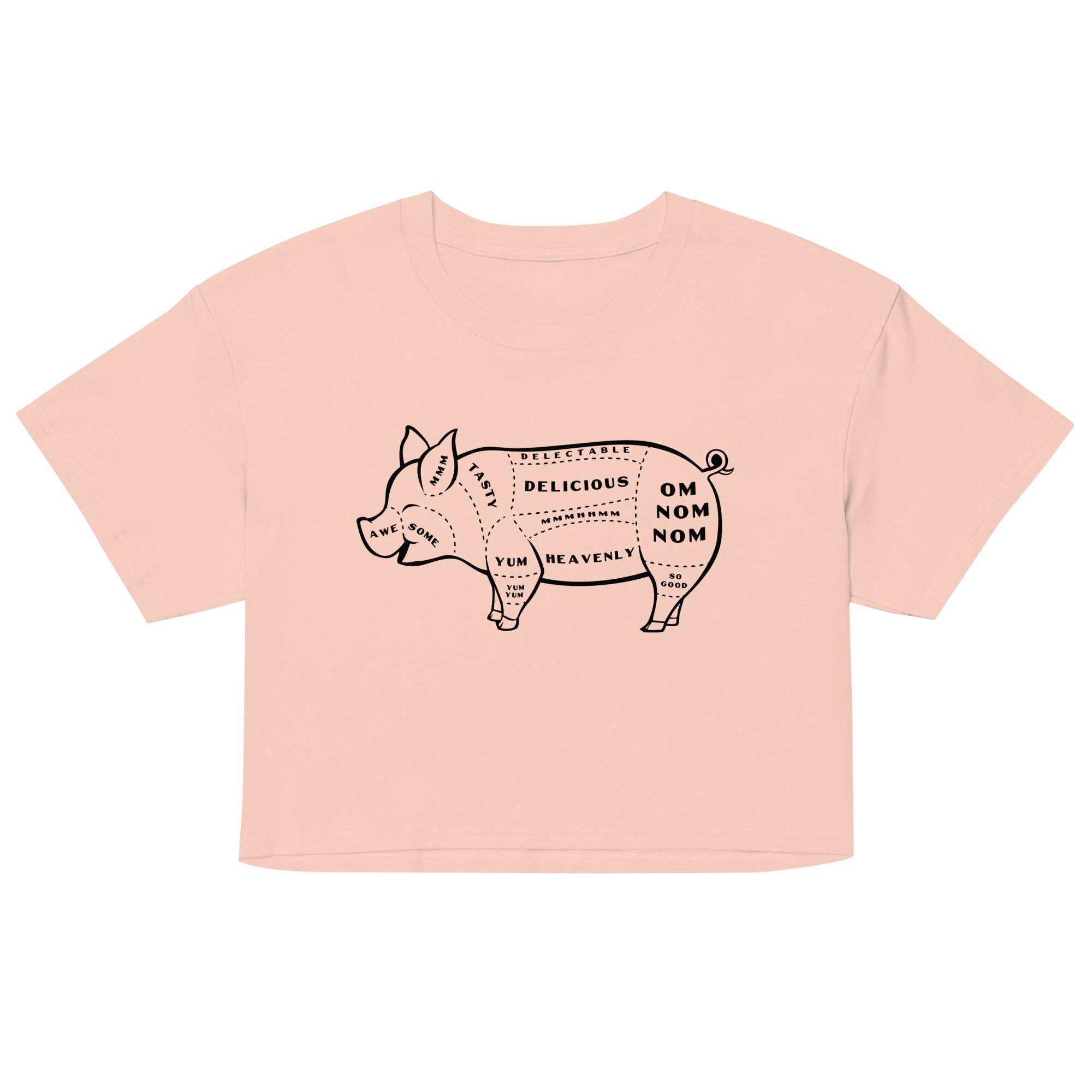 Tasty Pig Cuts Women's Crop Tee