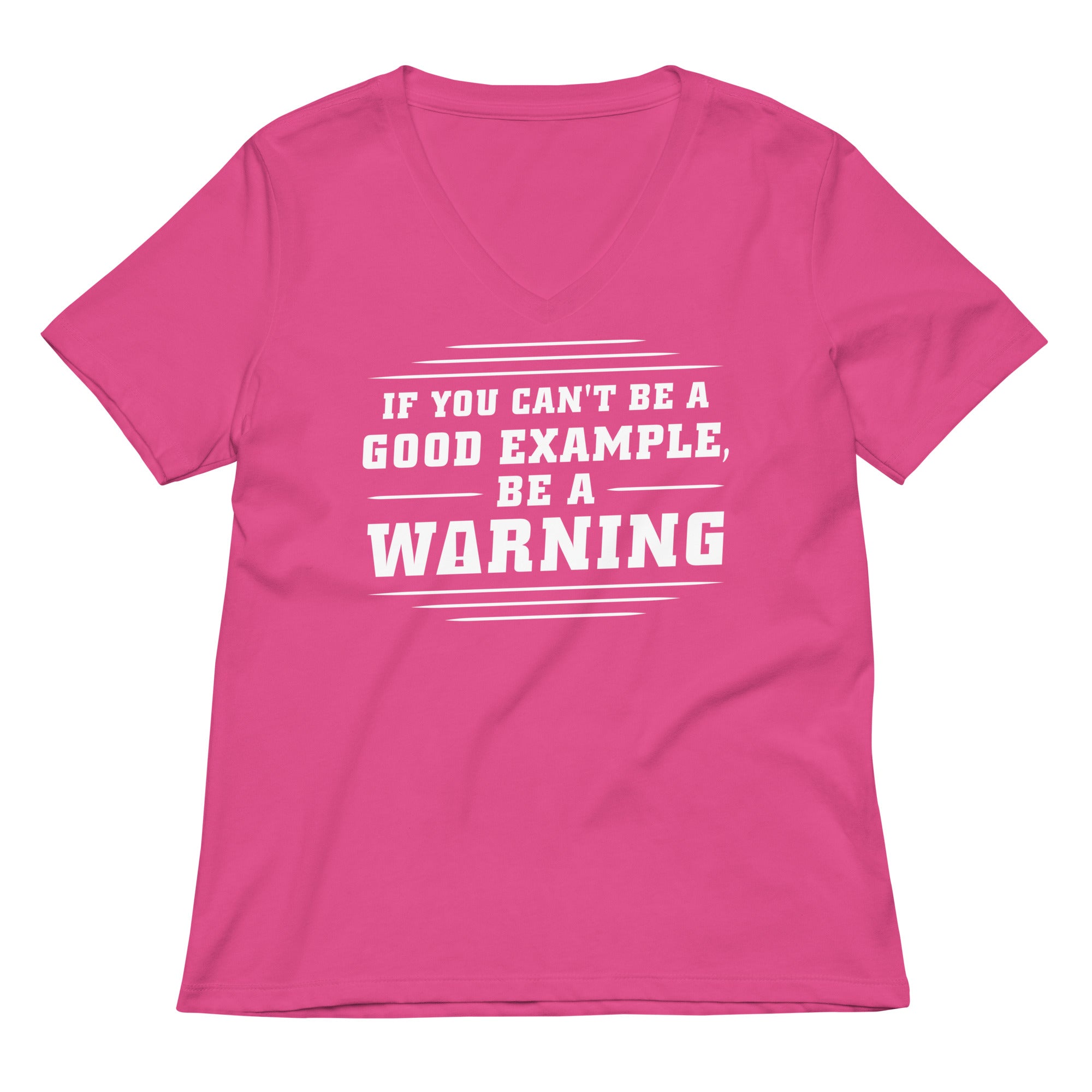 Be A Warning Women's V-Neck Tee