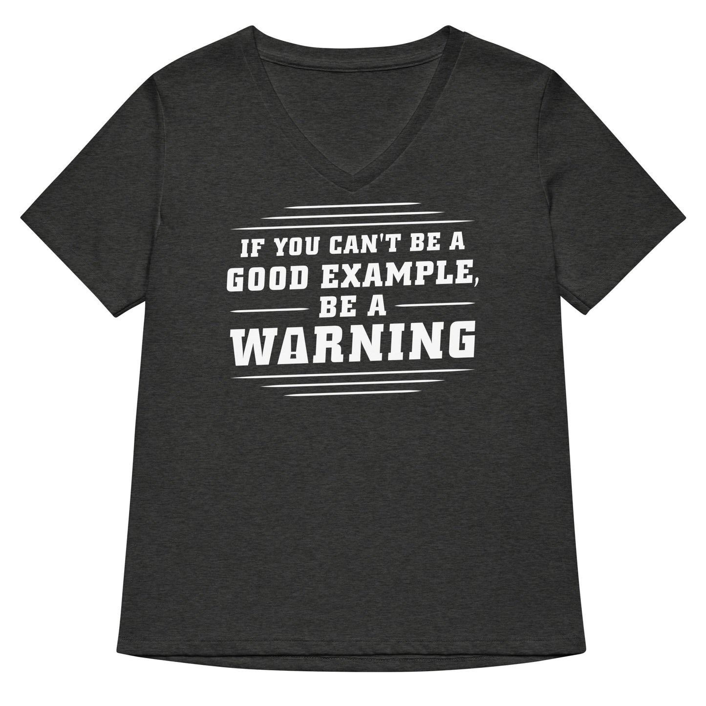 Be A Warning Women's V-Neck Tee