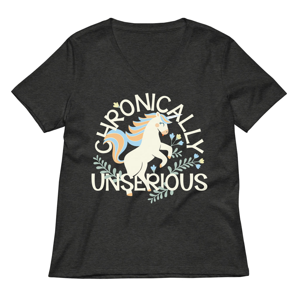 Chronically Unserious Women's V-Neck Tee