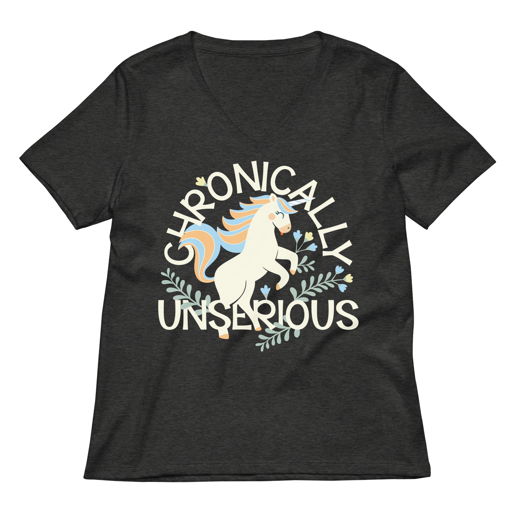 Chronically Unserious Women's V-Neck Tee