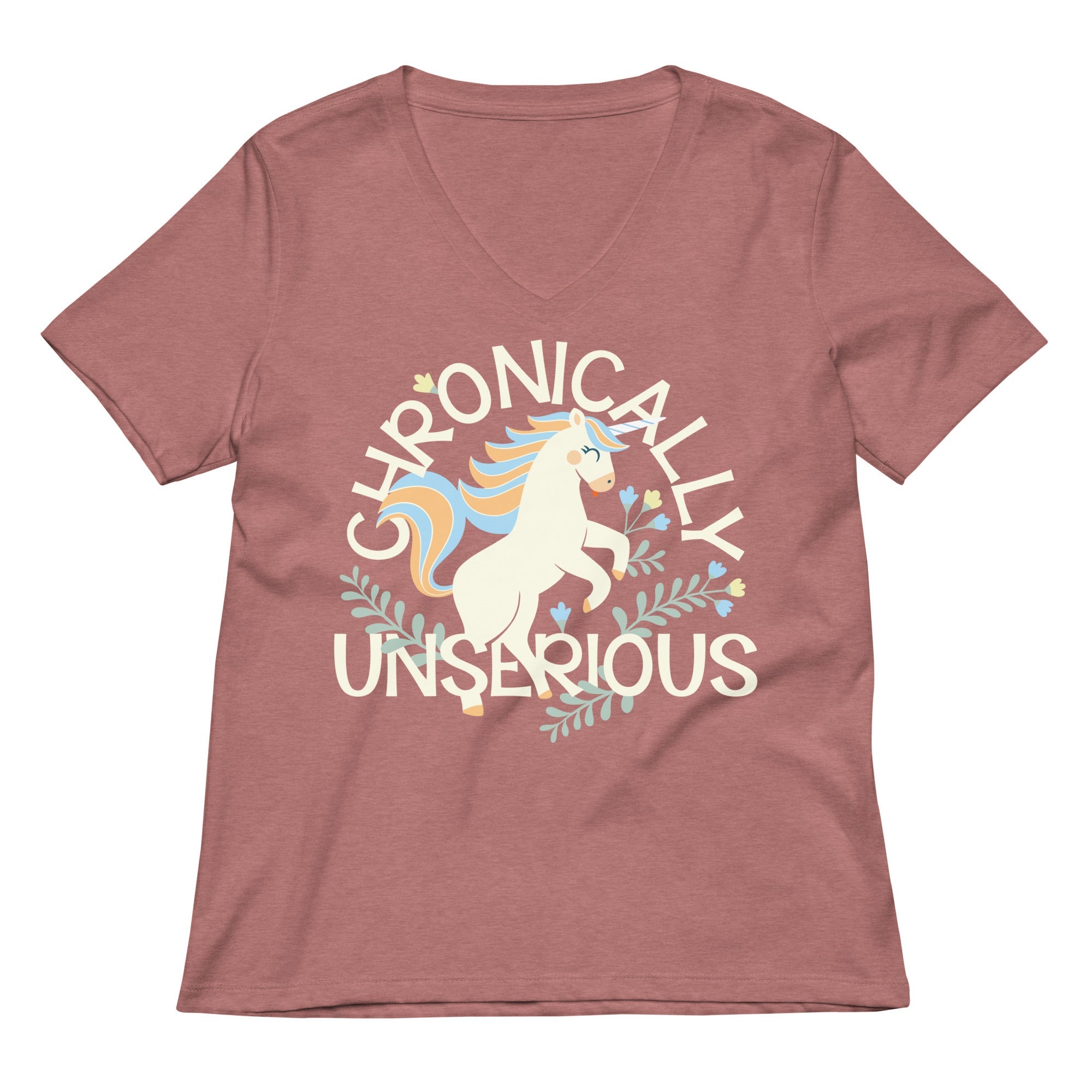 Chronically Unserious Women's V-Neck Tee