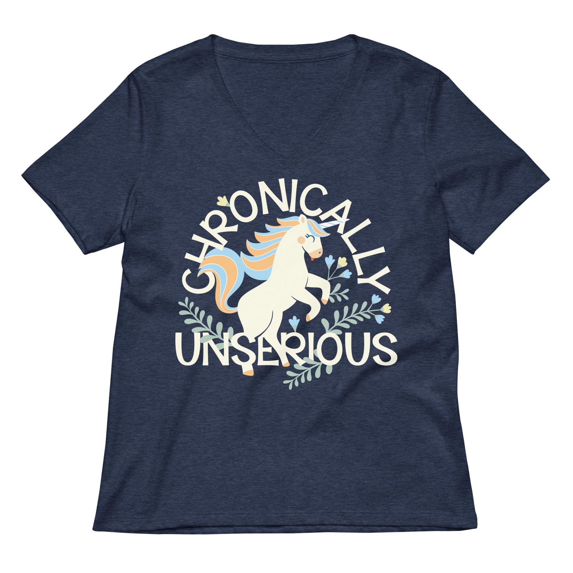 Chronically Unserious Women's V-Neck Tee