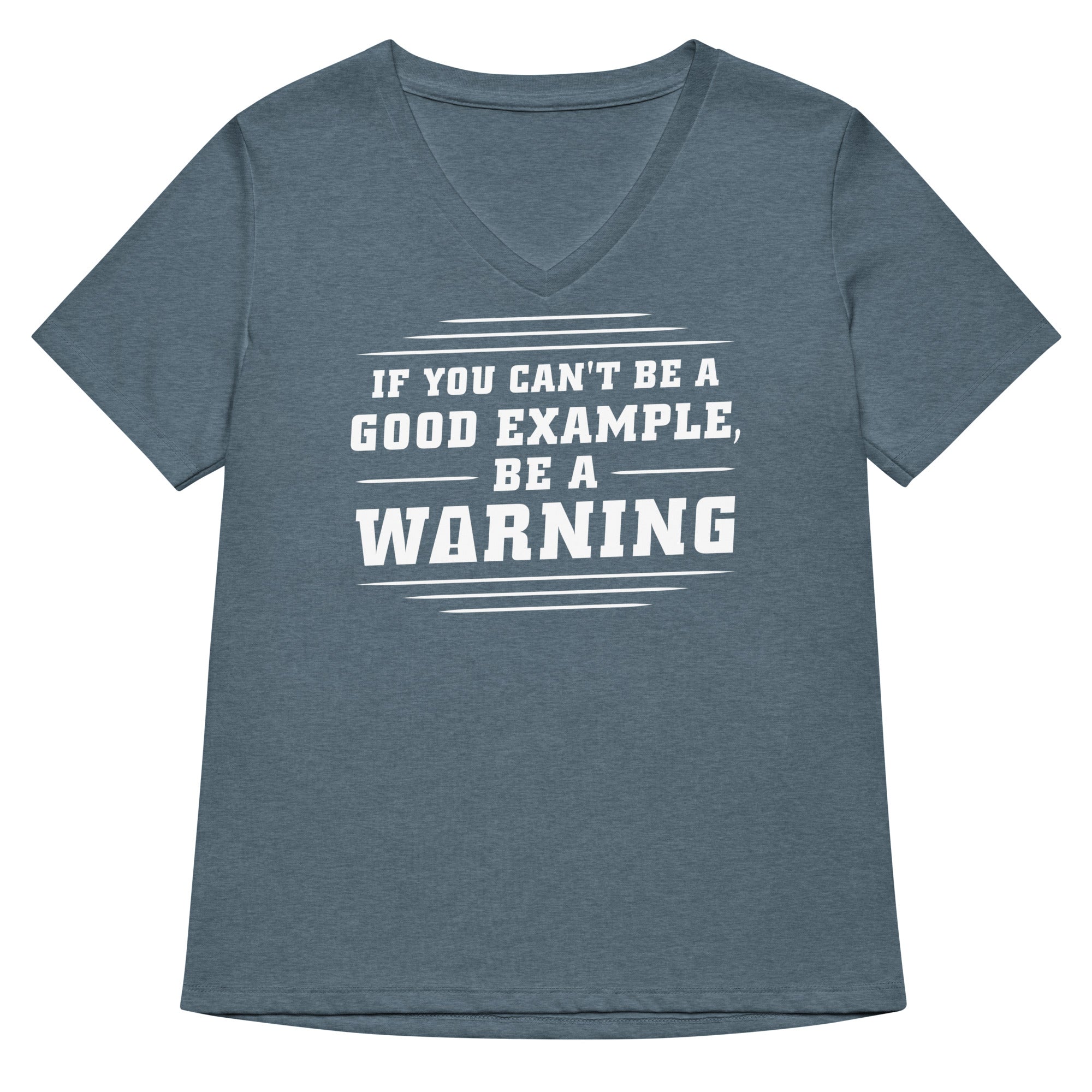 Be A Warning Women's V-Neck Tee