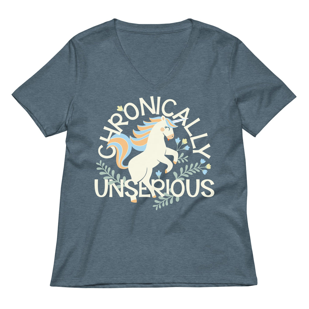 Chronically Unserious Women's V-Neck Tee