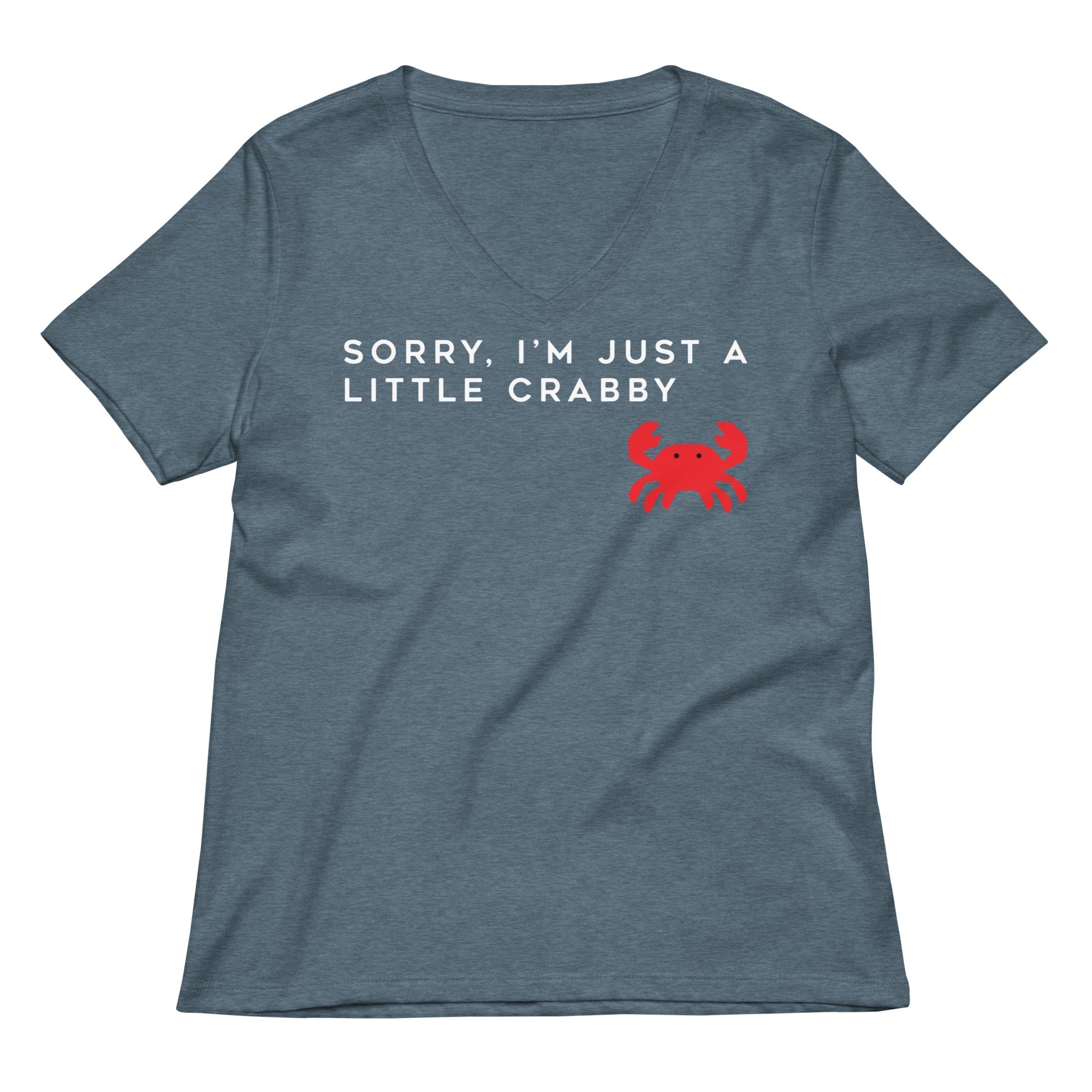 Sorry, I'm Just A Little Crabby Women's V-Neck Tee