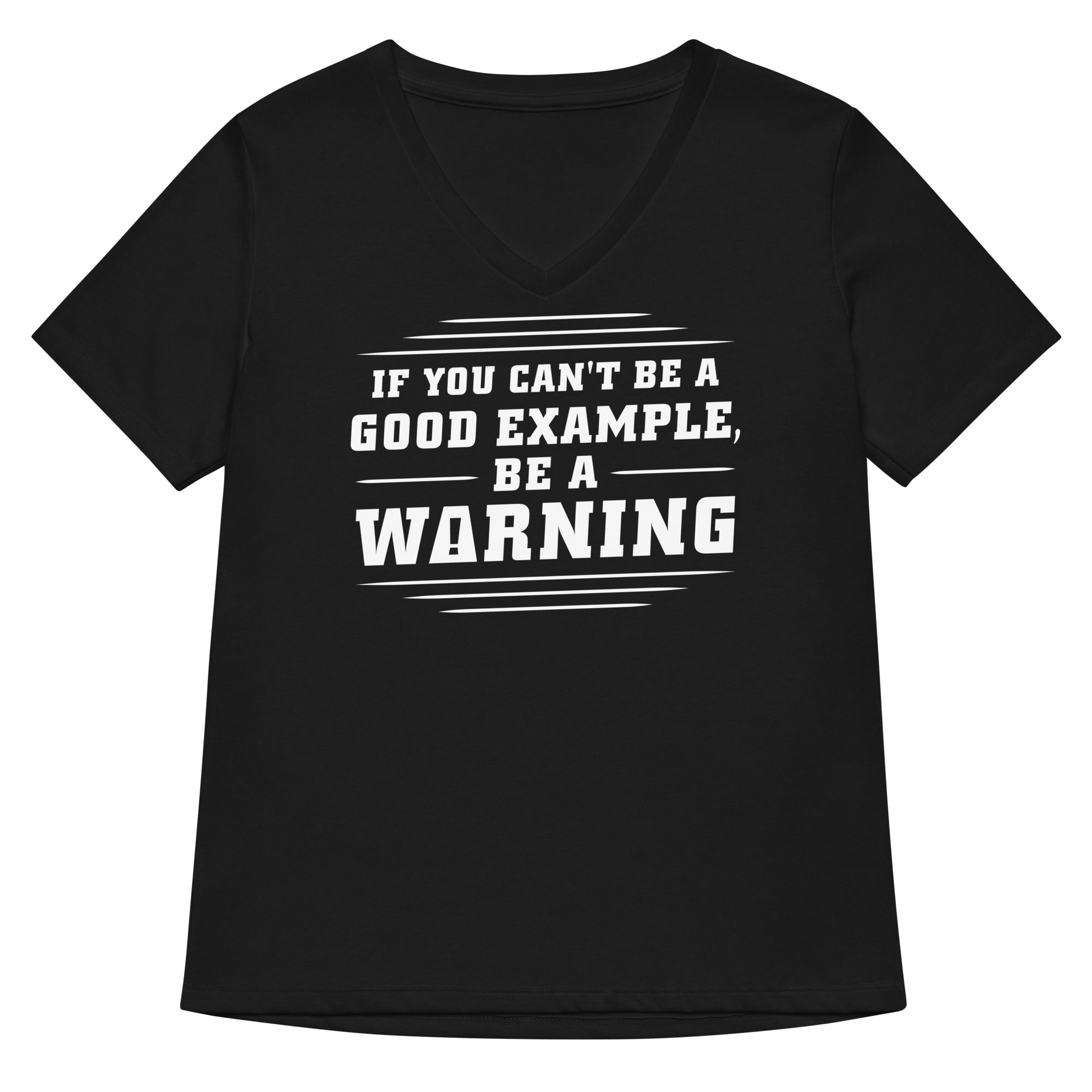 Be A Warning Women's V-Neck Tee