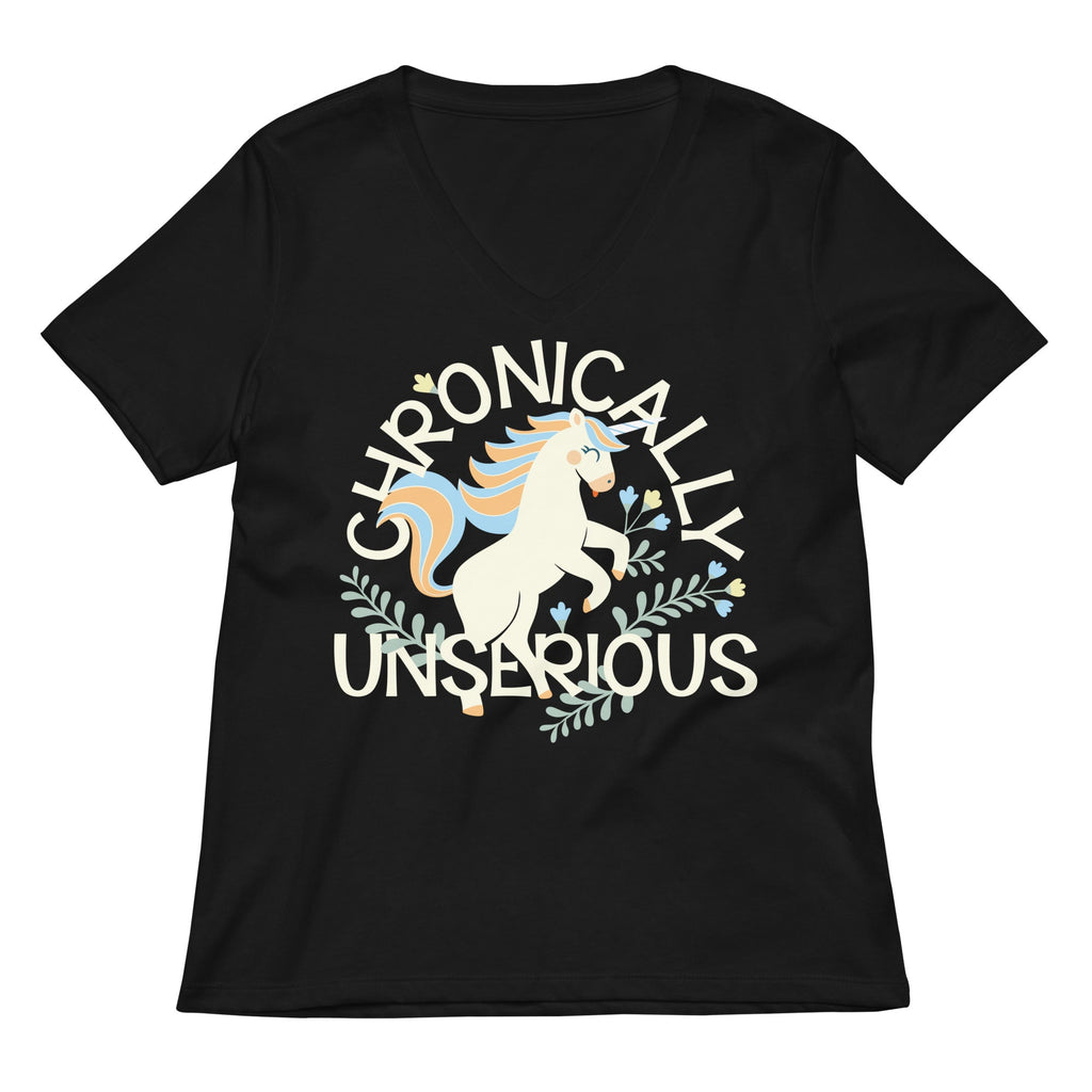Chronically Unserious Women's V-Neck Tee